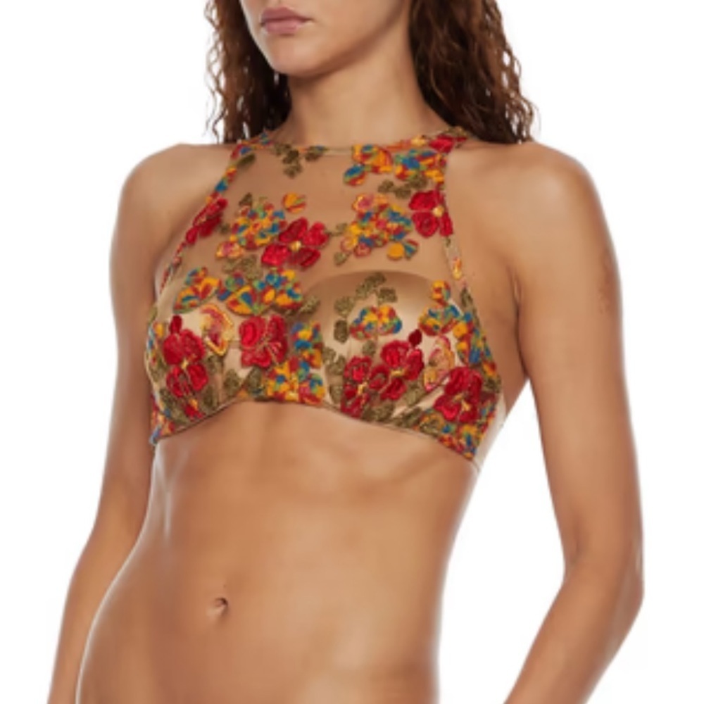 NWT ID Sarrieri Wonderland Delight embroidered tulle underwired bra floral 34C